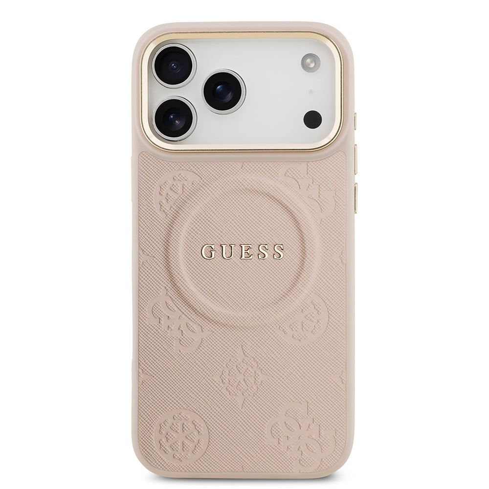 Guess iPhone 17 Pro Max Orjinal Lisanslı M-safe Şarj Özellikli Sıcak Baskılı Yazı Logolu PU Deri Peony Kılıf Guess iPhone 17 Pro Max Orjinal Lisanslı M-safe Şarj Özellikli Sıcak Baskılı Yazı Logolu PU Deri Peony Kılıf